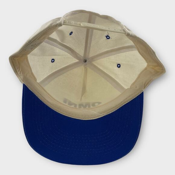 Vintage Dodge Omni 5 Panel Hat Cap White Blue Trucker Indie - Picture 5 of 5